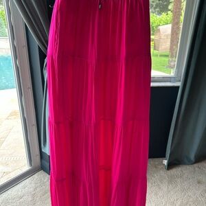 Naked Zebra Hot Pink Tiered Skirt